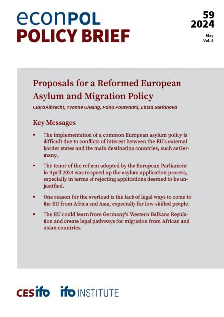 Cover of EconPol Policy Brief 59 - Proposals for a Reformed European Asylum and Migration Policy
